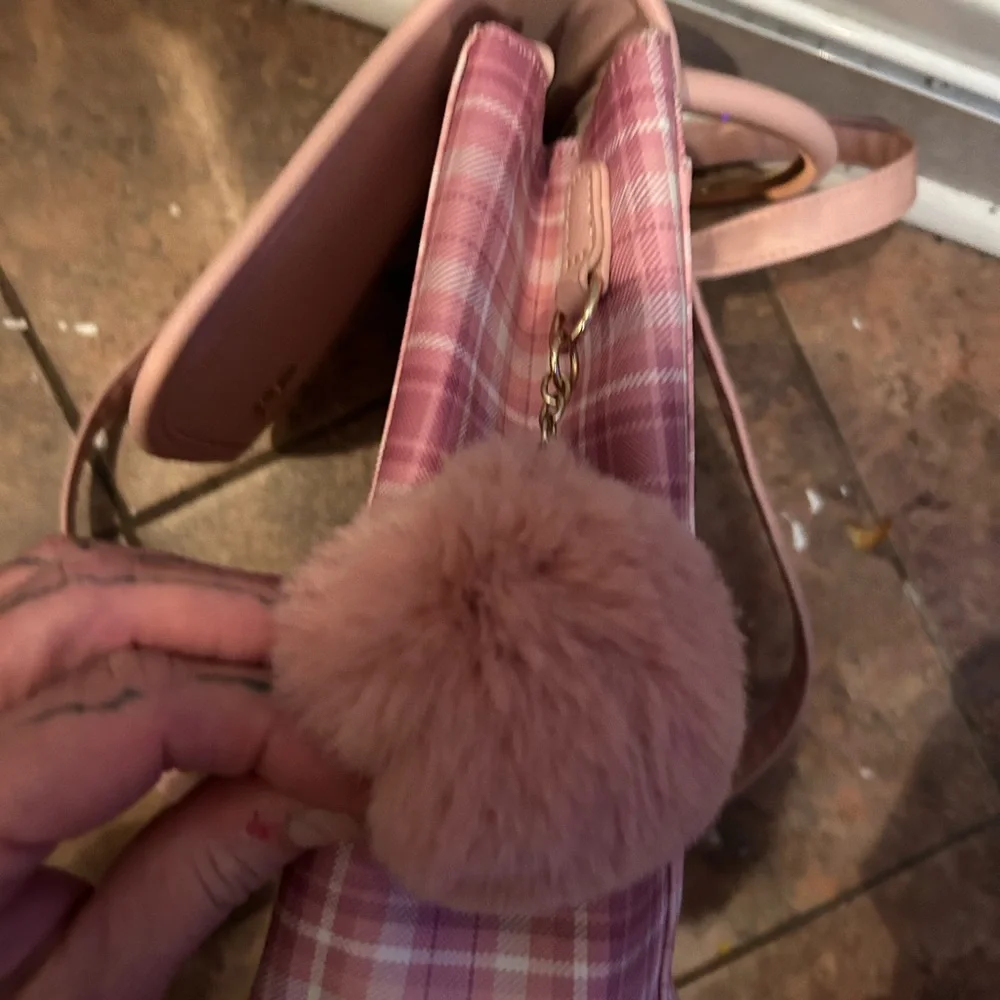 Pink plaid gingham coquette Lolita backpack cottage bag cosplay purse hot topic - Picture 6 of 9